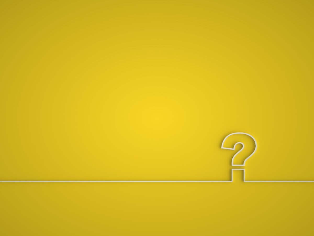 question mark on yellow background