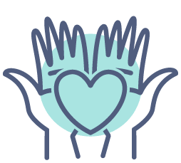 heart in palm