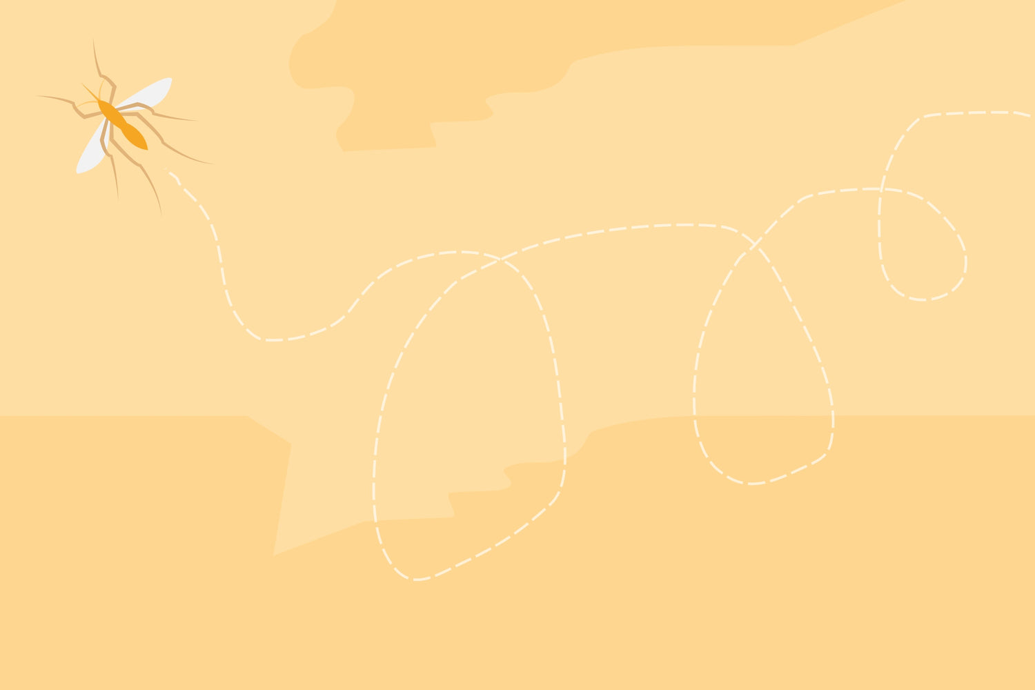 cartoon picture with yellow background of bug