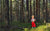 A kid in the forest