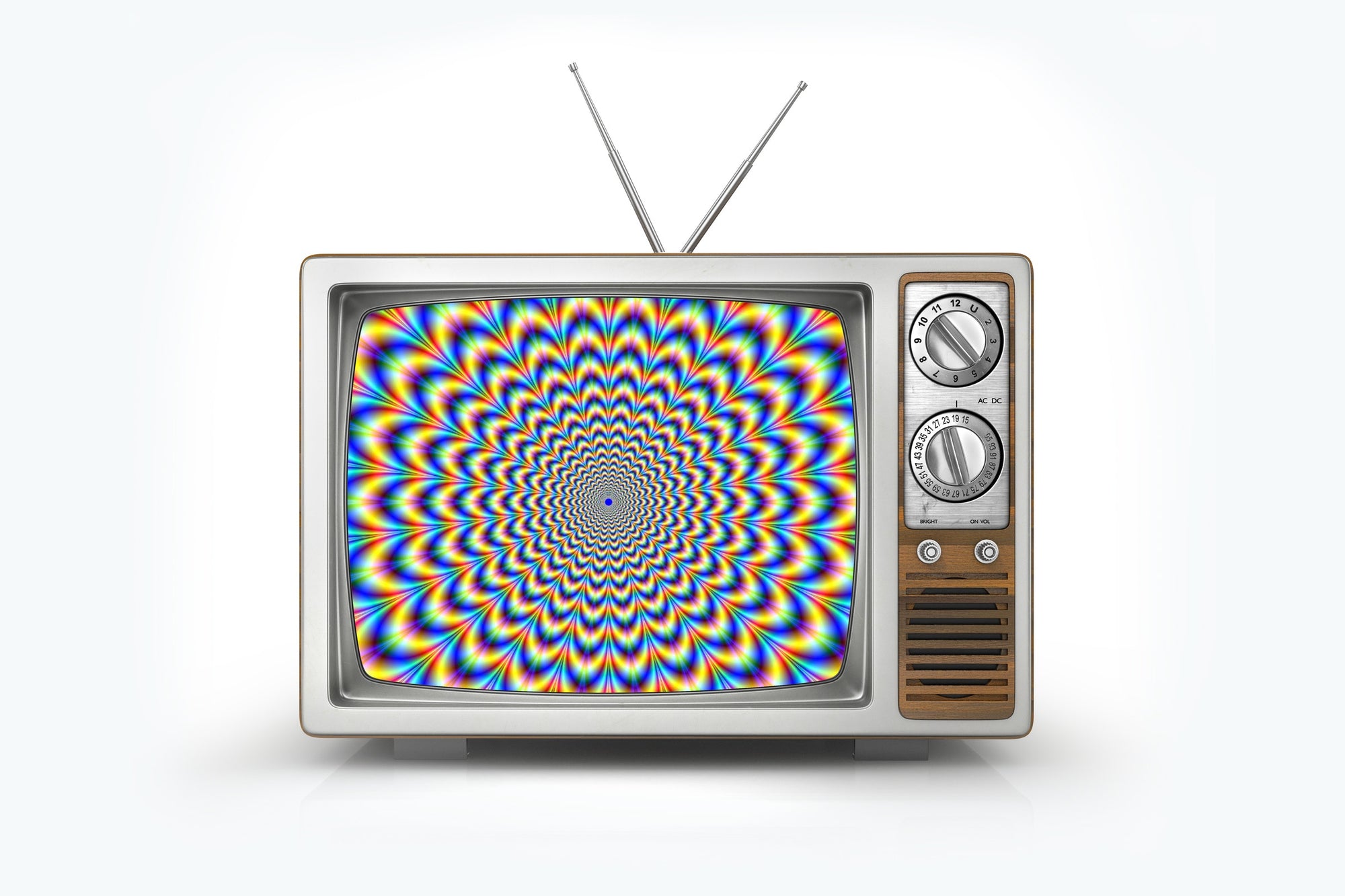 television with illusion images