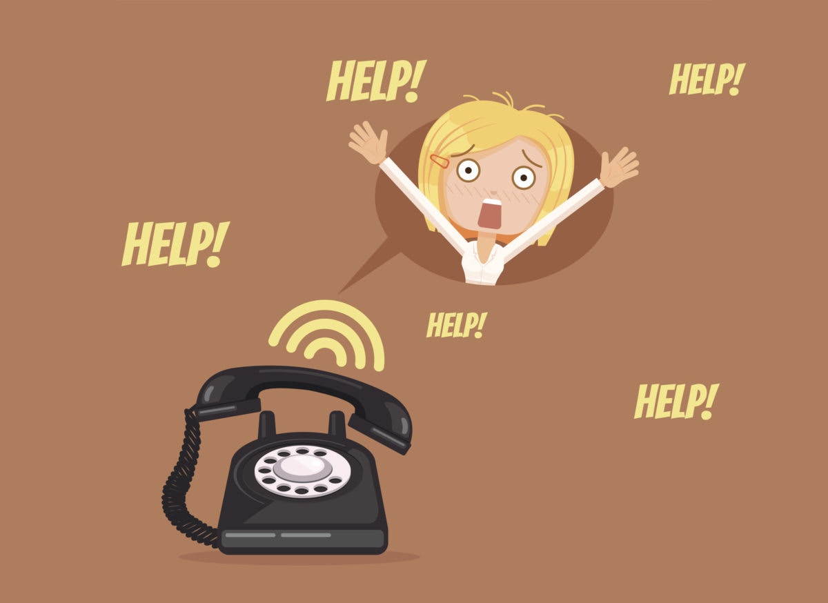Customer is seeking help by calling through phone