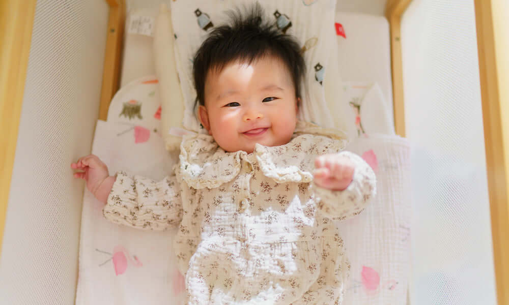 baby in a crib