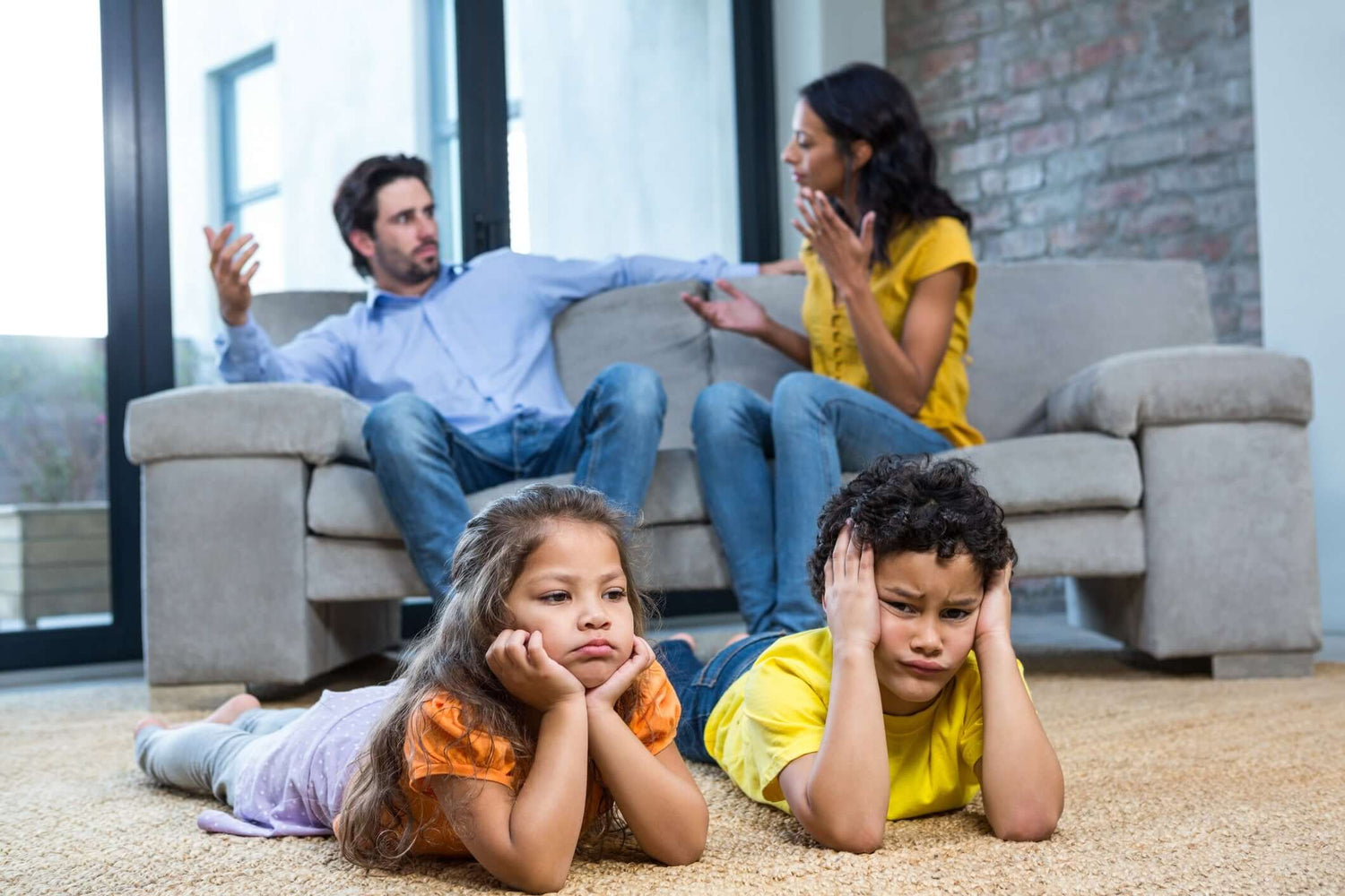 Children getting frustrated of parents fight