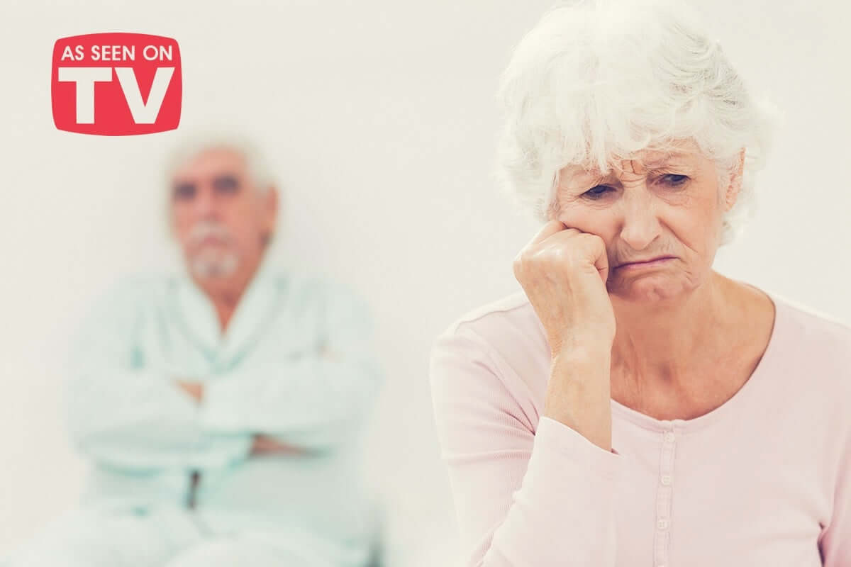 as seen on tv advertisement with older couple on it