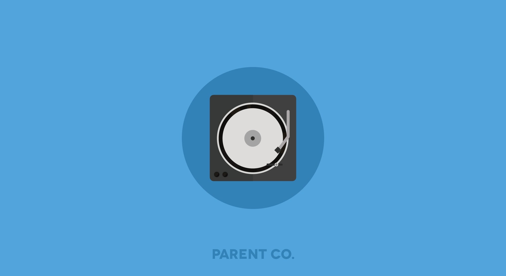 icon of record plater with parent.co logo