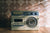 old boom box with cassette player