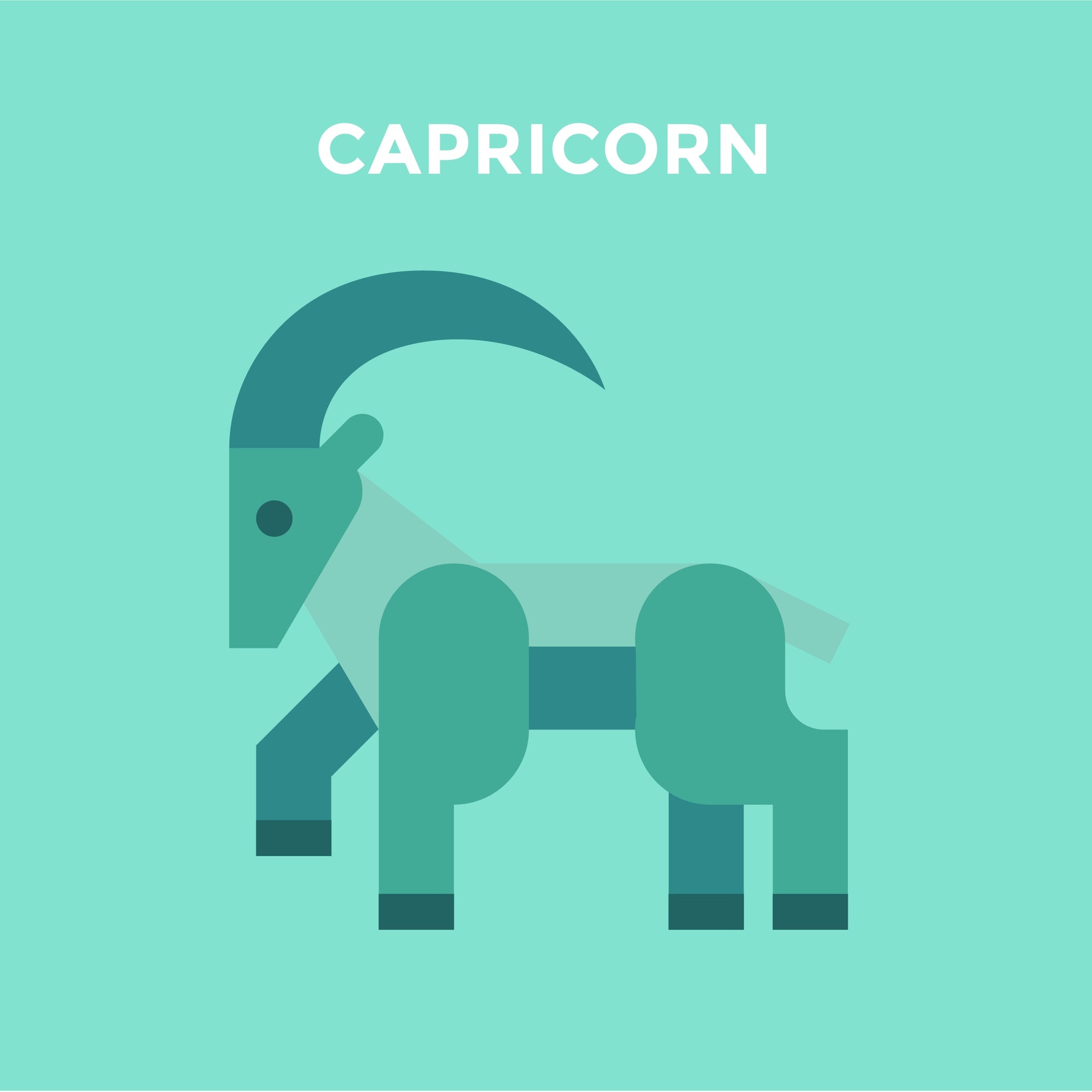 animation of goat with caption capricorn