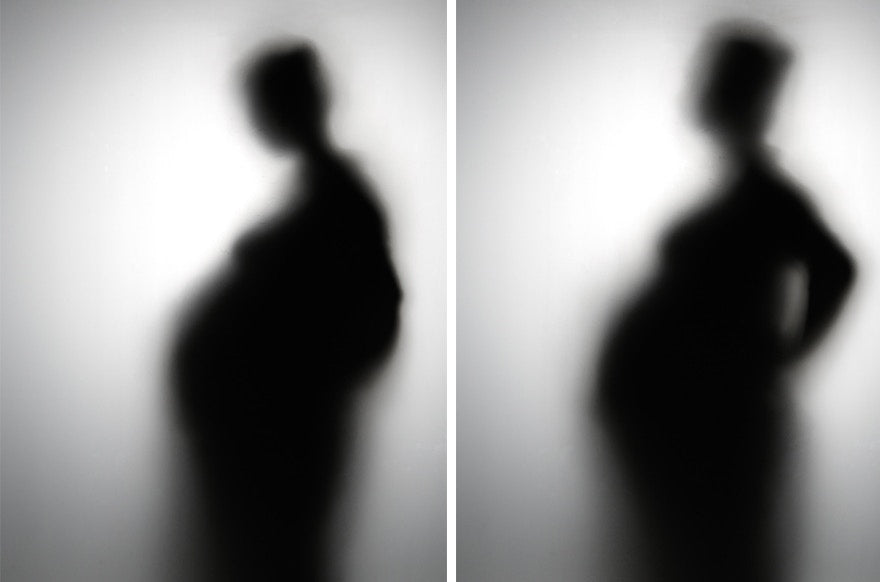 silhouette of a pregnant lady