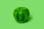 green apple with one hundred dollar bill with green background