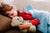 Boy sleeping with his teddy bear