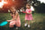 Little Girls Playing With Frisbee Toy Outdoor In Nature
