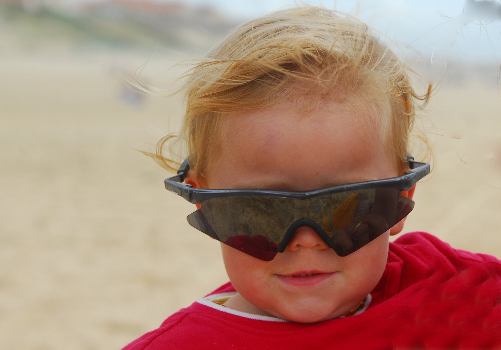 baby wearing sun glasses
