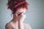 annoyed young lady with red hair