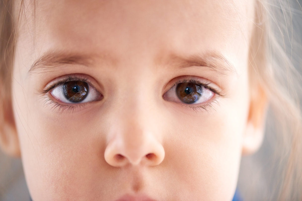 eyes of a girl, closeup