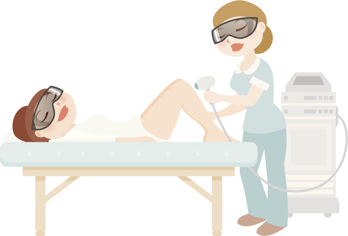 Hair removal and massage therapy in a parlour