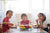 kids having breakfast at dinning table