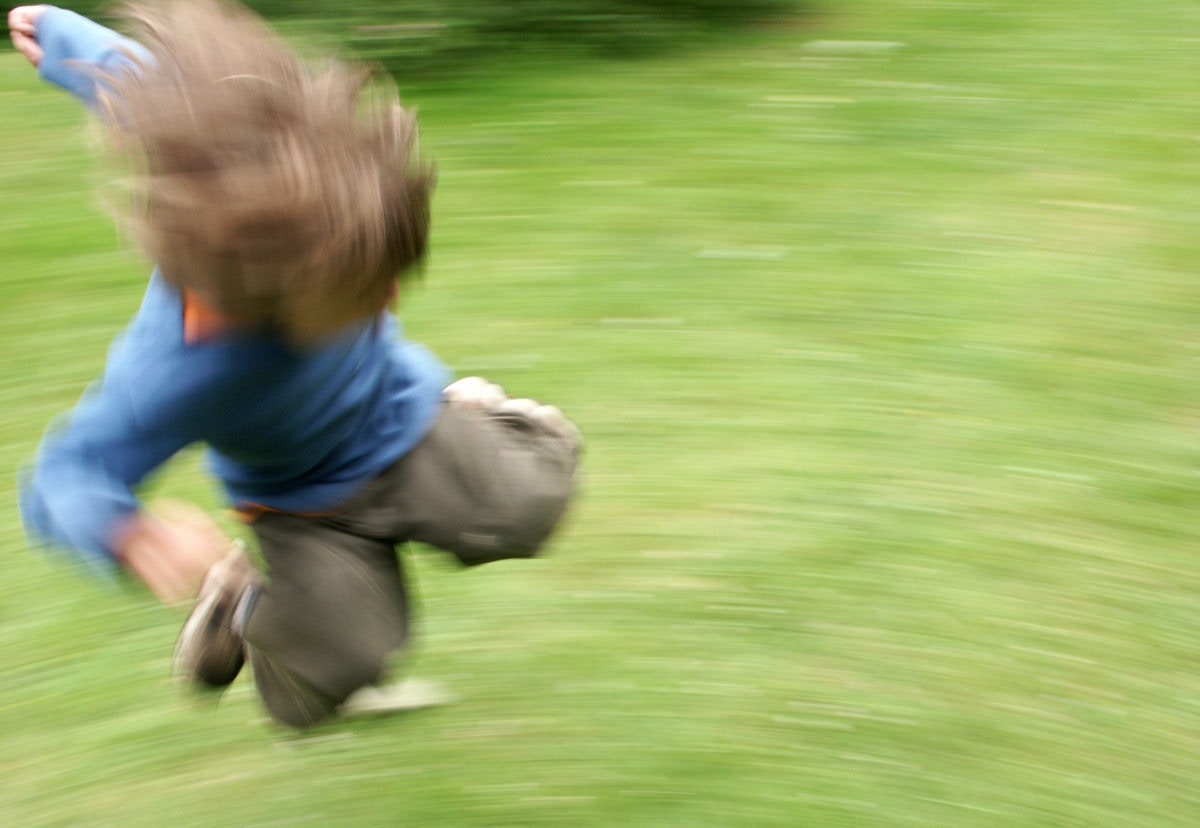 A child jumping