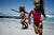 Children playing on a beach