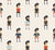 pixel seamless  pattern of boys