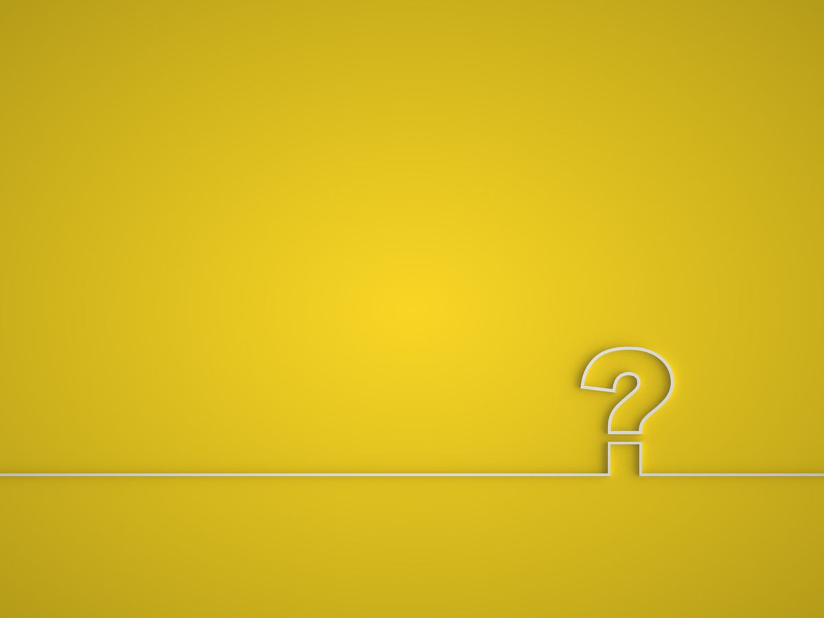 question mark on yellow background