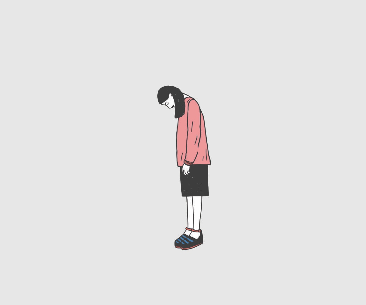 Cartoon of depressed lady