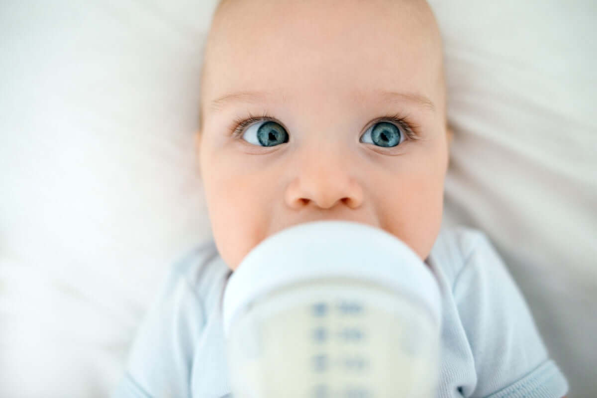 Baby drinking milk