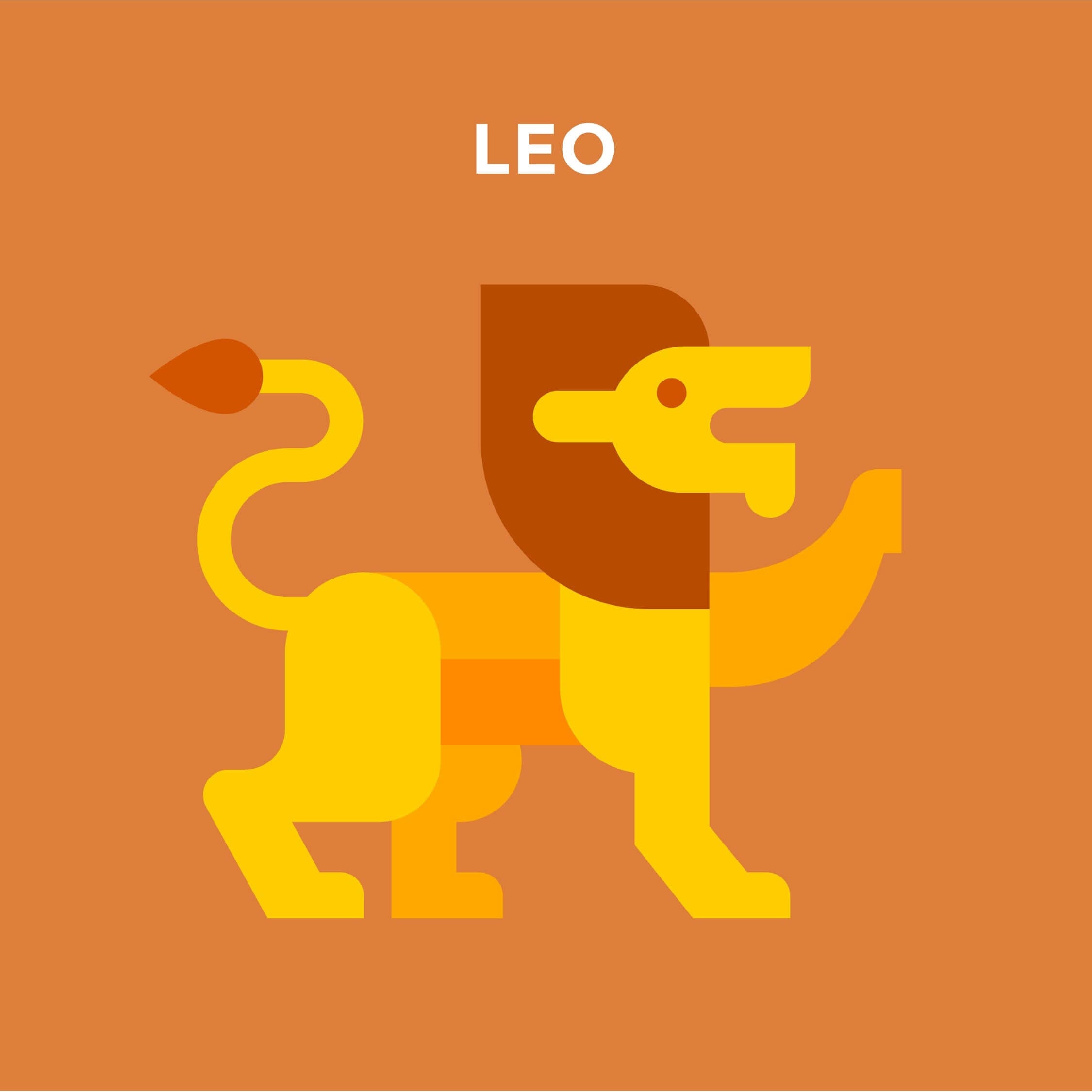 animation of lion with caption leo
