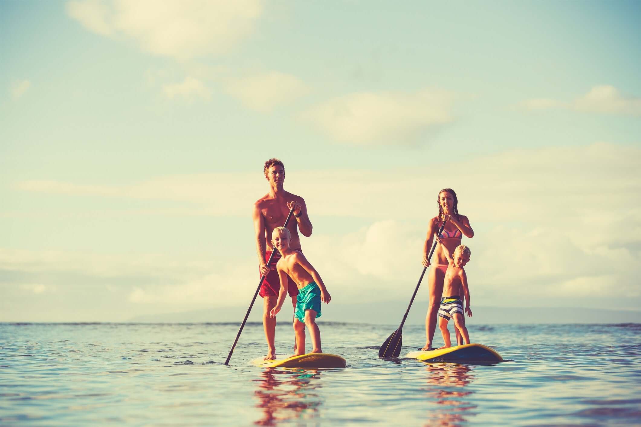 Family Stand Up Paddle Boarding