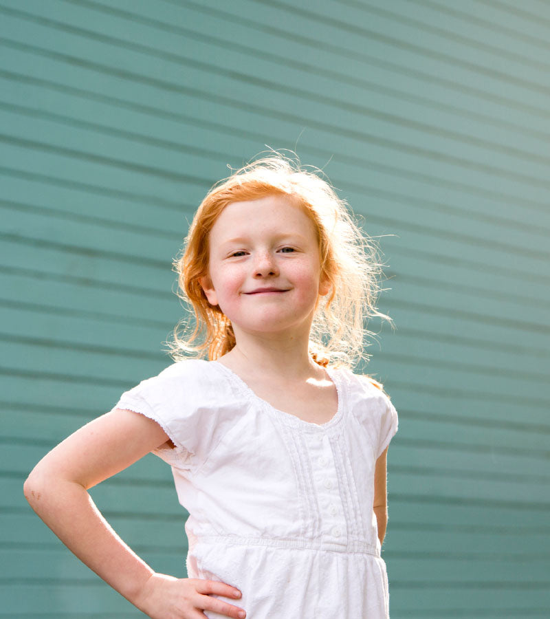 smiling redheaded girl